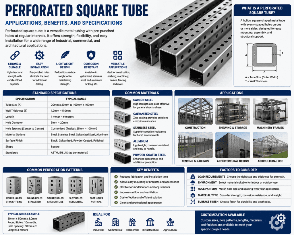 Perforated Square Tube
