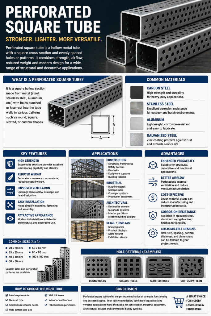 Perforated Square Tube