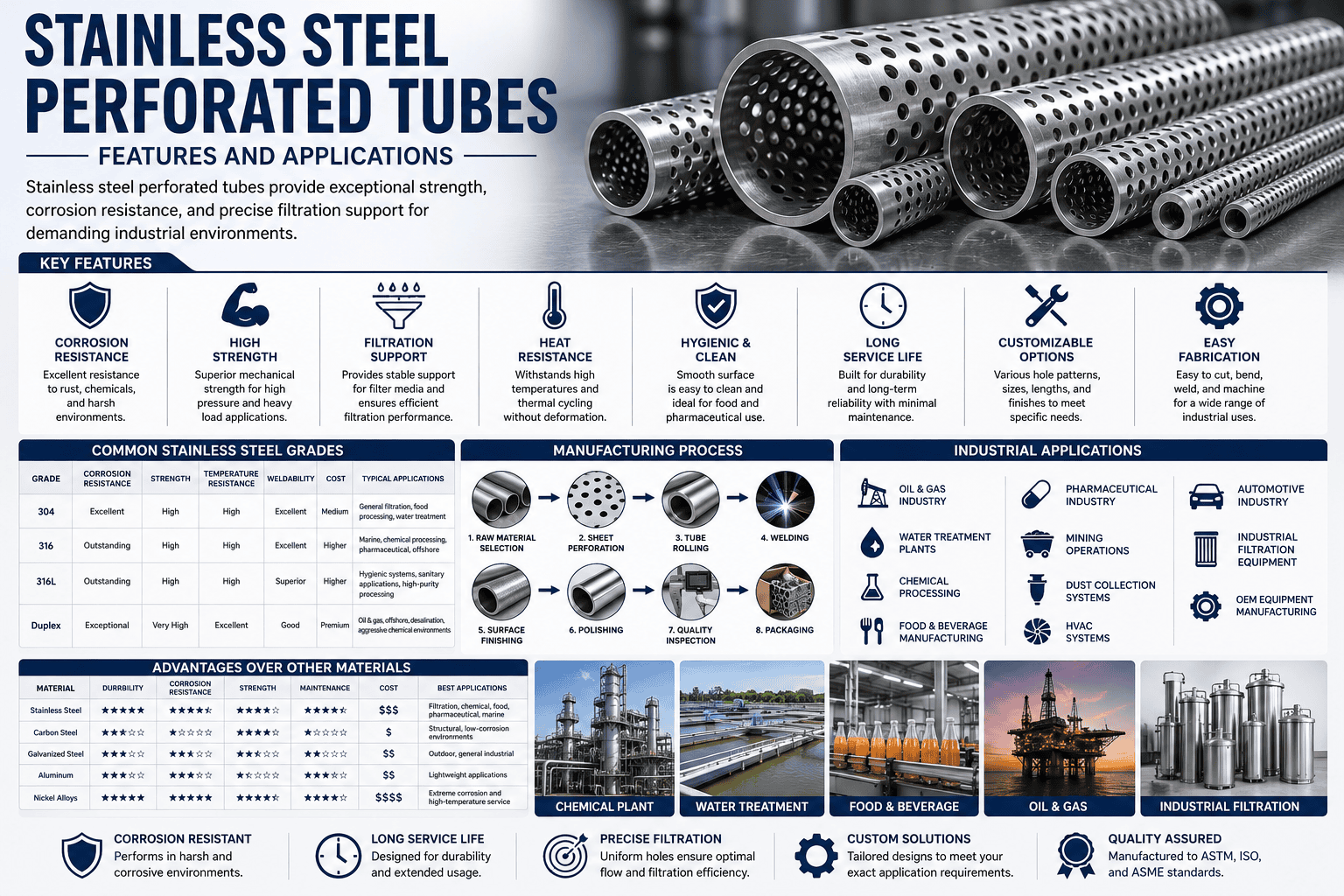 Stainless Steel Perforated Tubes