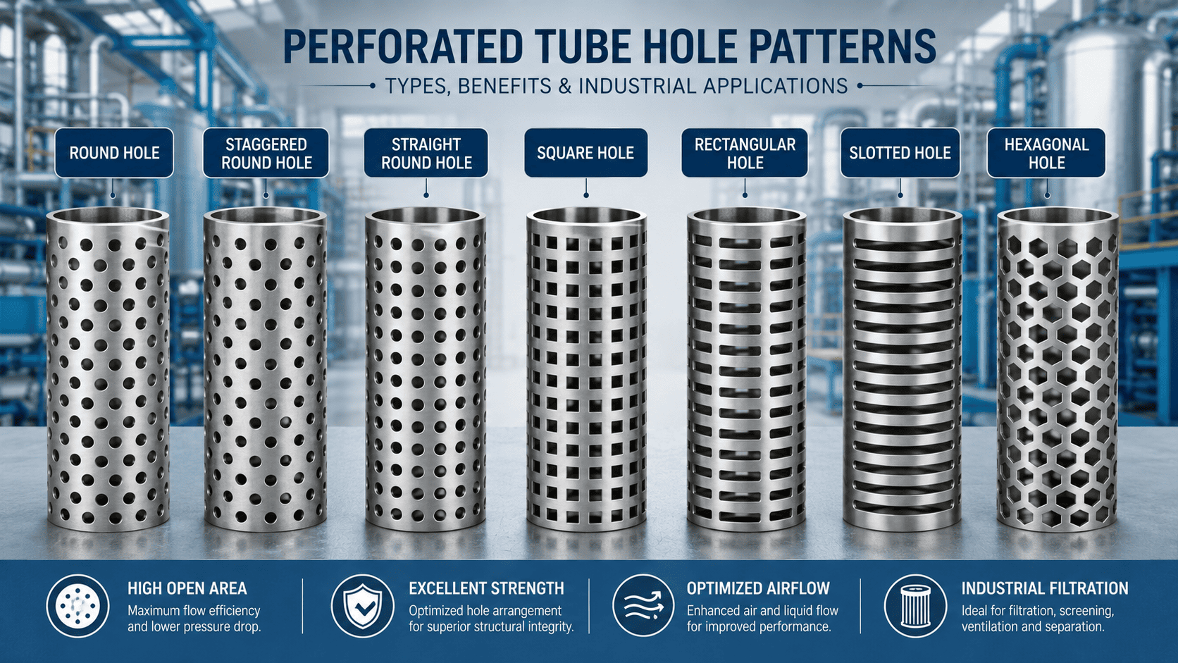 Perforated Tube Hole Patterns