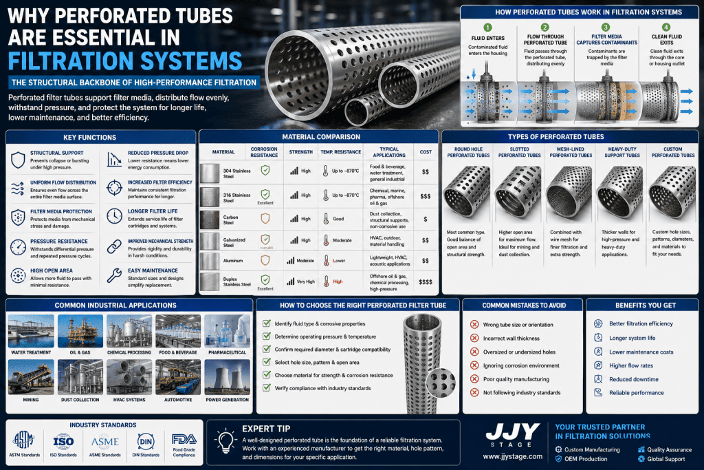 Water Filter Perforated Tube