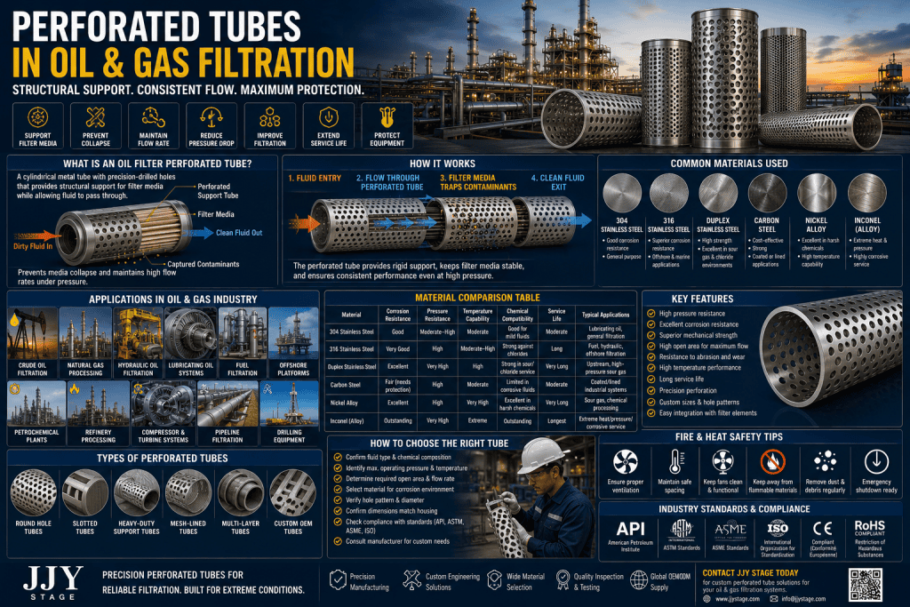 Oil Filter Perforated Tube