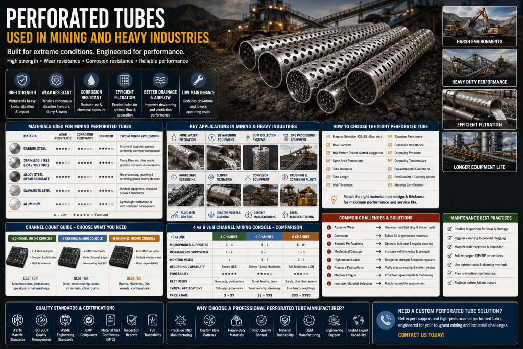 Mining Perforated Tube