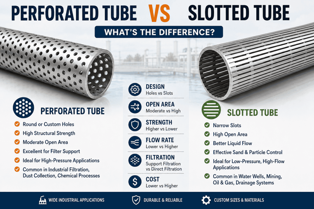 Perforated Tube vs Slotted Tube