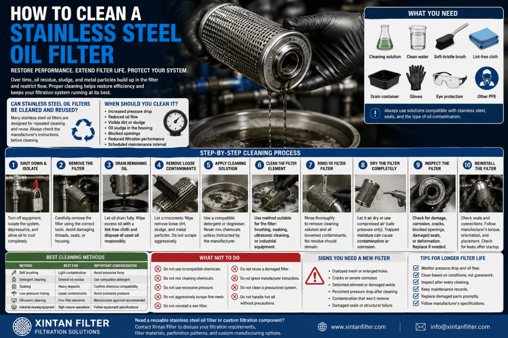 Clean a Stainless Steel Oil Filter