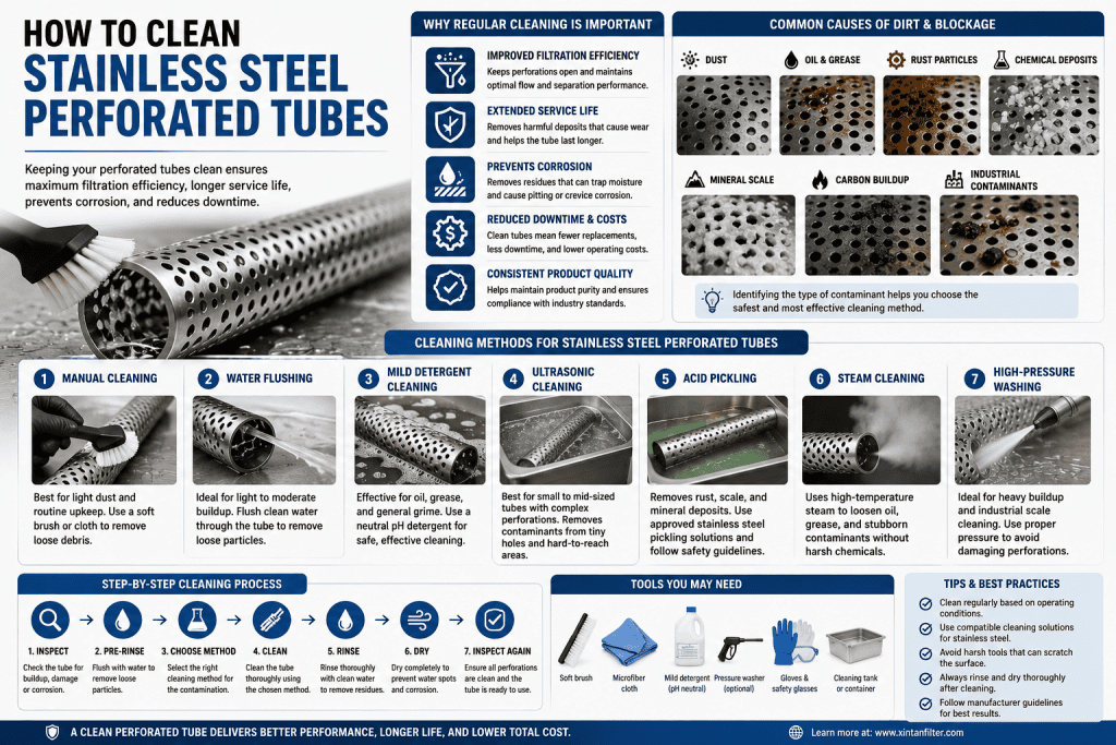How to Clean Stainless Steel Perforated Tubes