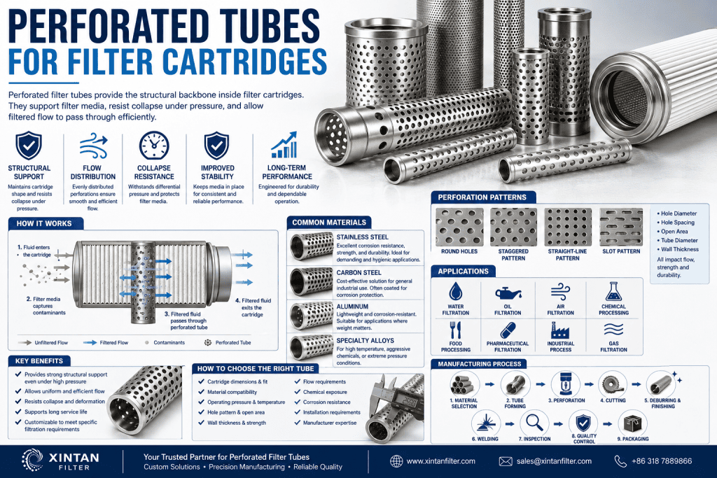 Perforated Filter Tubes for Cartridge