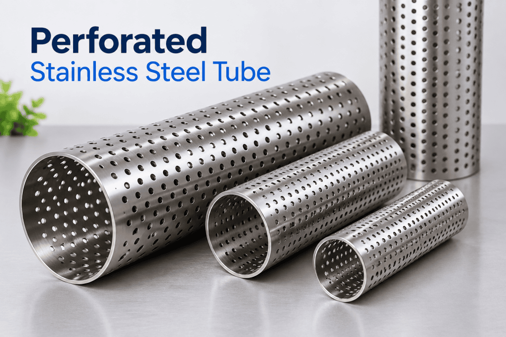 2 Perforated Stainless Steel Tube