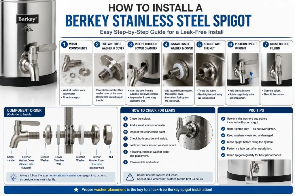 How to Install a Berkey Stainless Steel Spigot
